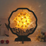 Lâmpada de Papel Artístico com Luz e Sombra, Escultura em Papel DIY, Lâmpada Pequena Criativa de Mesa, Formas Redonda, em Leque, em Arco
