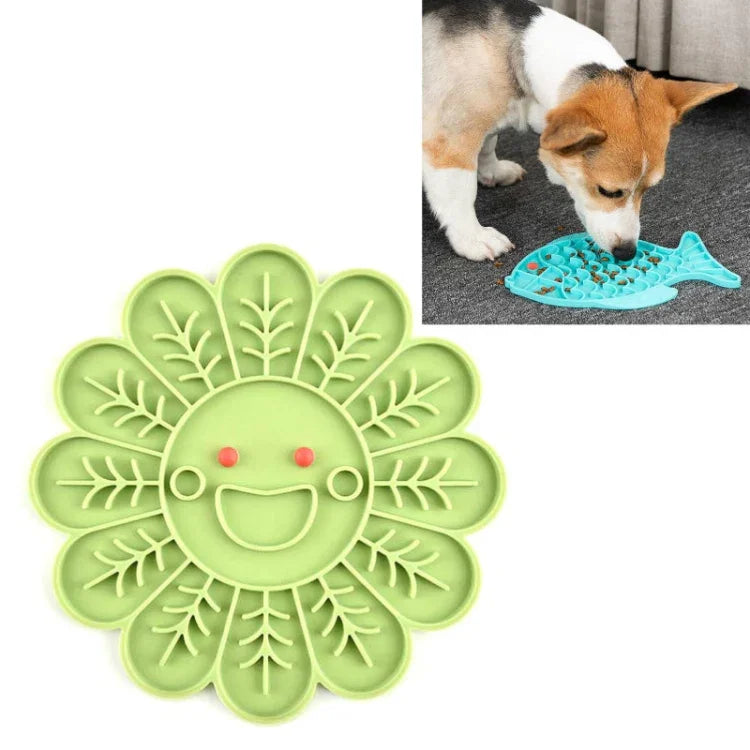 Pet Cats and Dogs Silicone Slow Food Mat Anti-choke Bowl, Fish Type, Claw Type, Flower Type