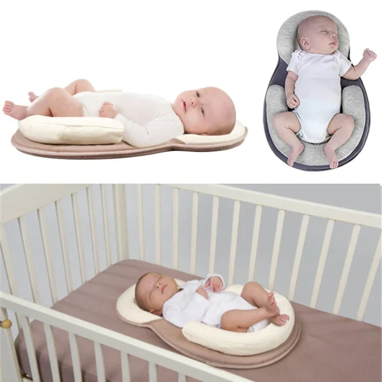 Travesseiro para Bebé, Colchão para Recém-nascido, Almofada de Posicionamento para Sono, Prevenção de Cabeça Chata, Almofadas Anti-Rolamento