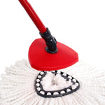 4 PCS Rotating Triangle Cotton Yarn Mop Head Mop Replacement Cloth For O-Cedar/Vileda, Mop