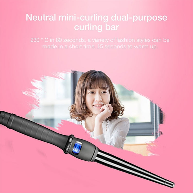 Ferro de Ondular Cónico LCD Tubo Único Cerâmica Esmaltada Cone de Flor de Pêra, 19mm EU, 25mm EU, 25mm US, 19mm US, 32mm EU