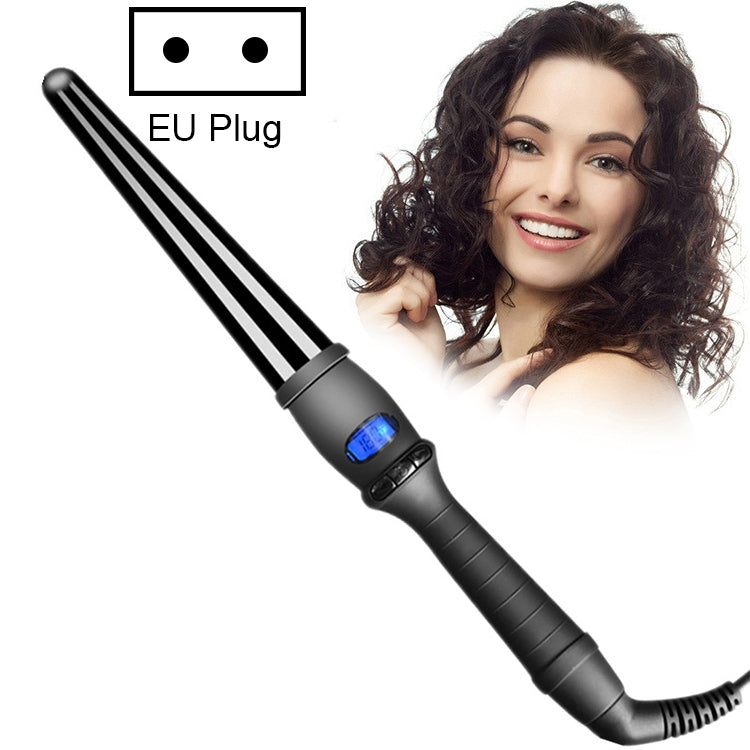 Ferro de Ondular Cónico LCD Tubo Único Cerâmica Esmaltada Cone de Flor de Pêra, 19mm EU, 25mm EU, 25mm US, 19mm US, 32mm EU