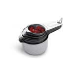 Conjunto de Copos Medidores 7 em 1 em Aço Inoxidável 304 para Cozedura, Colheres Medidoras 7 em 1