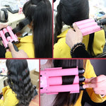 Modelador de Cabelo Automático para Permanente Cerâmico 20-32m 3 Barris Ferro de Ondular para Ondas Grandes, 32mm