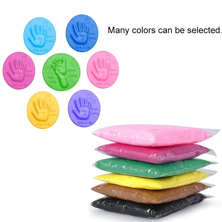 Conjunto de 3 Peças de Argila Macia para Secagem ao Ar, Almofada de Tinta para Mãos e Pés de Bebé, Cores: Azul, Verde, Rosa, Roxo, Laranja, Vermelho, Branco, Amarelo