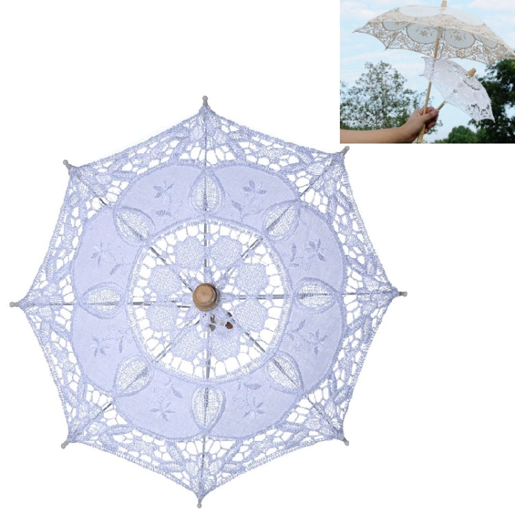 Guarda-chuva de renda para noivas, adereço para fotografia, artigos para casamento, comprimento 26cm/diâmetro 29cm, comprimento 43cm/diâmetro 45cm
