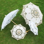 Guarda-chuva de renda para noivas, adereço para fotografia, artigos para casamento, comprimento 26cm/diâmetro 29cm, comprimento 43cm/diâmetro 45cm