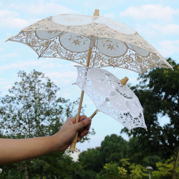 Guarda-chuva de renda para noivas, adereço para fotografia, artigos para casamento, comprimento 26cm/diâmetro 29cm, comprimento 43cm/diâmetro 45cm