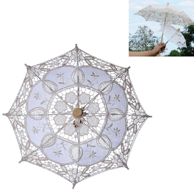 Guarda-chuva de renda para noivas, adereço para fotografia, artigos para casamento, comprimento 26cm/diâmetro 29cm, comprimento 43cm/diâmetro 45cm
