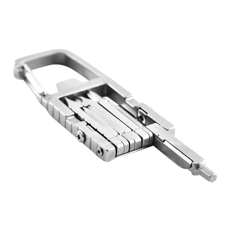 Ferramenta Combinada Multifuncional 13 em 1 em Aço Inoxidável, Ferramenta Pequena Dobrável para Emergência ao Ar Livre, 13 em 1