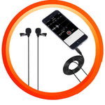 Microfone Lavalier Com Fio Condensador Duplo para Duas Pessoas, Microfone para Telefone Móvel K Song, Bolsa 515PU