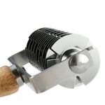Baking Tool Stainless Steel Wooden Handle Pizza Roller Cutter Dessert Hob Pizza Net Knife, Pizza Cutter 1