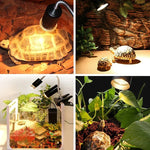 Suporte para Lâmpada de Bronzeamento UVB para Tartaruga Luz Solar de Aquecimento para Animais de Estimação Espectro Completo, Ficha UE, Ficha UE