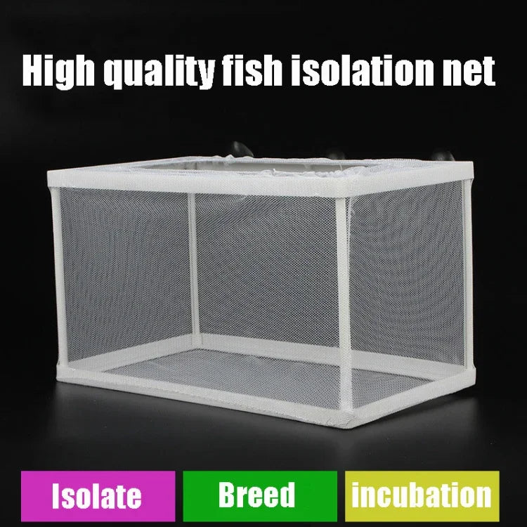 Incubadora Grande para Aquário Caixa de Isolamento para Peixes Pequenos Rede Caixa de Criação de Peixes Tropicais, Sem Divisória
