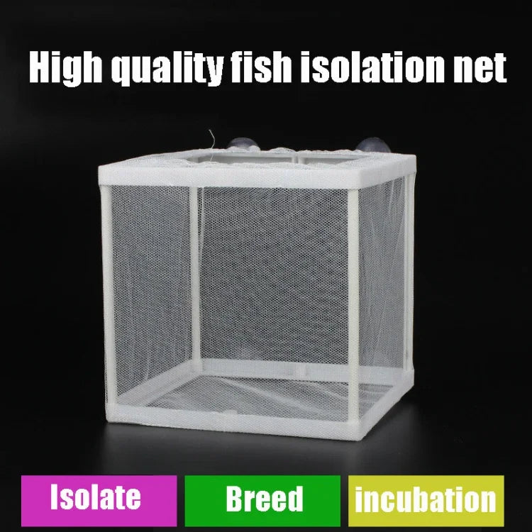 Incubadora Pequena para Aquário Caixa de Isolamento para Peixes Pequenos Rede Caixa de Criação de Peixes Tropicais, Sem Divisória