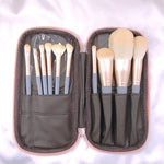 Conjunto de 10 Peças / Pincéis de Maquilhagem com Cerdas de Fibra de Seda para Pó Solto, Pincel para Rosto e Olhos, Sem Bolsa, Com Bolsa Azul, Com Bolsa Prateada, Com Estojo Cilíndrico Rosa, Com Estojo Cilíndrico Verde, Com Bolsa com Fecho Rosa