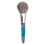 Pincéis de Maquilhagem com Cerdas de Fibra de Seda Laváveis, Pincel Verde para Pó Solto, Pincel Rosa para Pó Solto, 5 UN Pincéis Verdes para Sombra de Olhos, Pincel Verde para Pó Solto + 5 UN Pincéis para Sombra de Olhos