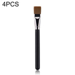 Conjunto de 4 Peças de Pincéis de Maquilhagem com Cerdas de Fibra e Cabo de Madeira, Pincel 191 para Base, Pincel 270 para Corretor, Pincel 170 para Base Diagonal