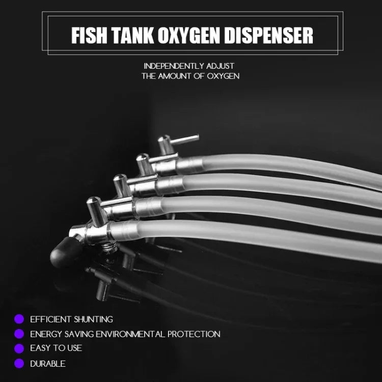Distribuidor de tubo de oxigénio em aço inoxidável para tanque de peixes, válvula reguladora de oxigénio, uma cabeça, duas cabeças, três cabeças, quatro cabeças, cinco cabeças, seis cabeças, oito cabeças, dez cabeças