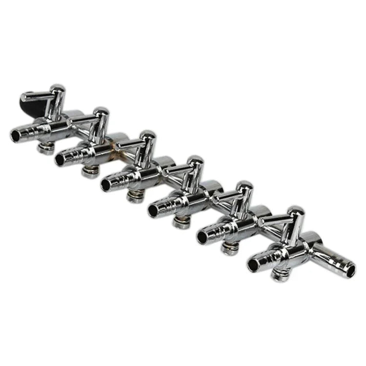 Distribuidor de tubo de oxigénio em aço inoxidável para tanque de peixes, válvula reguladora de oxigénio, uma cabeça, duas cabeças, três cabeças, quatro cabeças, cinco cabeças, seis cabeças, oito cabeças, dez cabeças