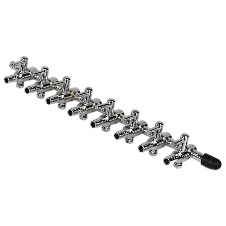 Distribuidor de tubo de oxigénio em aço inoxidável para tanque de peixes, válvula reguladora de oxigénio, uma cabeça, duas cabeças, três cabeças, quatro cabeças, cinco cabeças, seis cabeças, oito cabeças, dez cabeças
