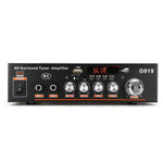 Amplificador de Potência Digital Inteligente G919 com Bluetooth / USB / SD / FM Incorporados, Mini Amplificador de Potência, Plugue UE