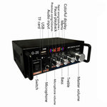 Amplificador de Potência Digital Inteligente G20 com Bluetooth / USB / SD / FM Incorporados, Plugue UE