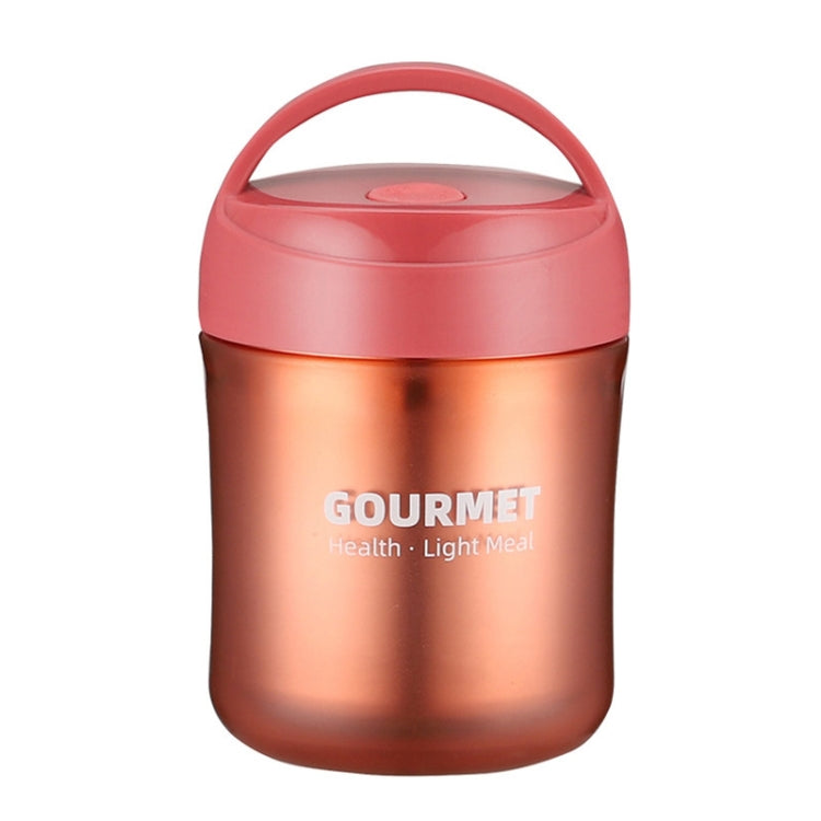 Copo Isolante GOURMET em Aço Inoxidável com Dupla Vedação para Sopa, Vermelho, Amarelo, Azul