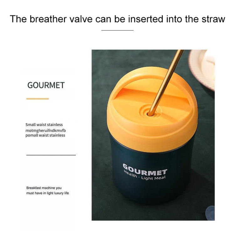 Copo Isolante GOURMET em Aço Inoxidável com Dupla Vedação para Sopa, Vermelho, Amarelo, Azul