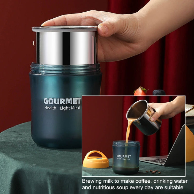 Copo Isolante GOURMET em Aço Inoxidável com Dupla Vedação para Sopa, Vermelho, Amarelo, Azul