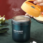 Copo Isolante GOURMET em Aço Inoxidável com Dupla Vedação para Sopa, Vermelho, Amarelo, Azul