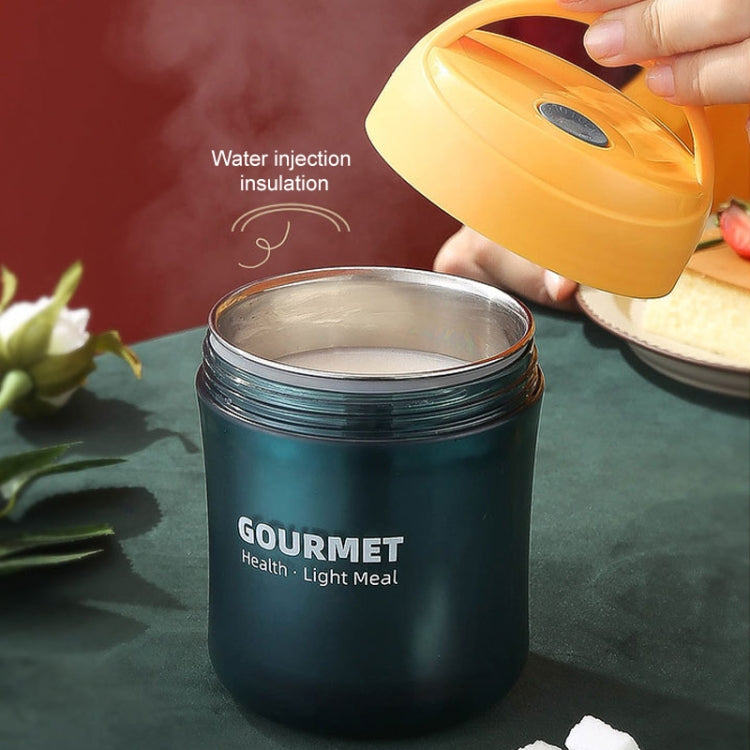 Copo Isolante GOURMET em Aço Inoxidável com Dupla Vedação para Sopa, Vermelho, Amarelo, Azul