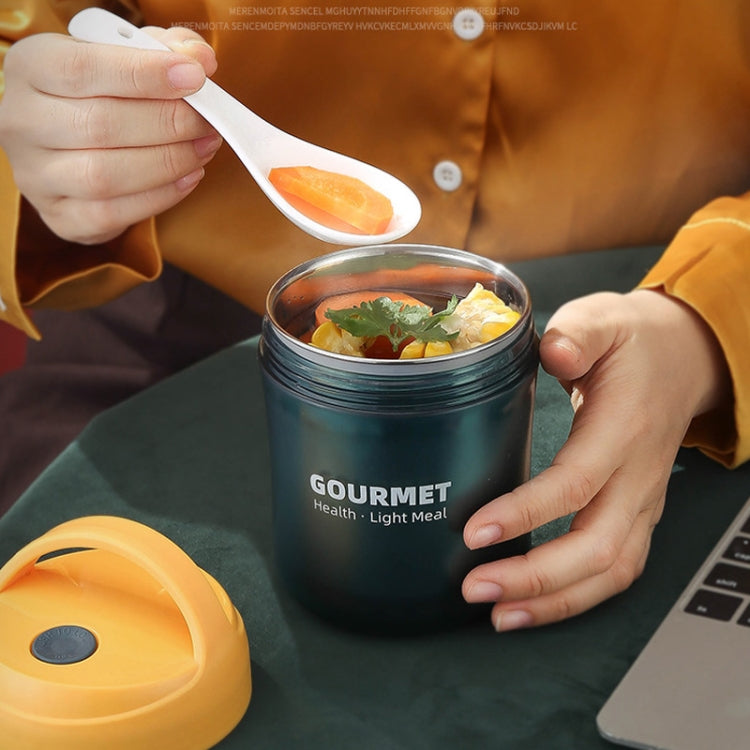 Copo Isolante GOURMET em Aço Inoxidável com Dupla Vedação para Sopa, Vermelho, Amarelo, Azul