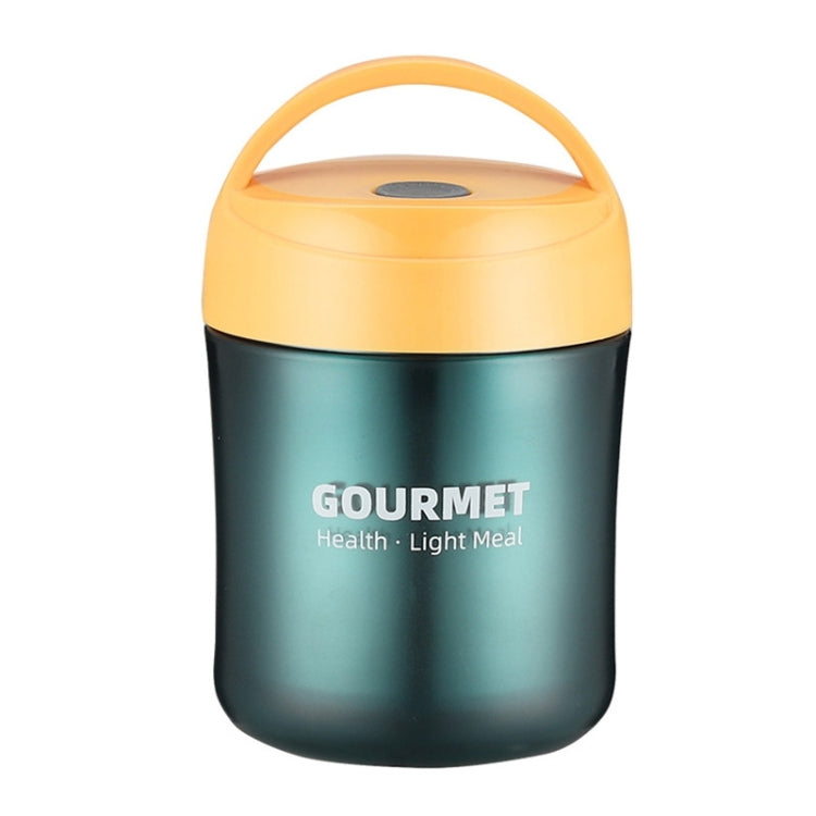 Copo Isolante GOURMET em Aço Inoxidável com Dupla Vedação para Sopa, Vermelho, Amarelo, Azul