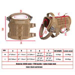 Colete de Treino para Cães Equipamento para Exterior Roupas para Animais de Estimação, M, L