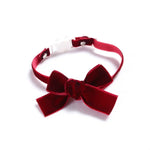 Coleira Ajustável para Animais de Estimação com Laço de Veludo Acessórios para Gato, Cão e Coelho, S 17-30cm Laço, S 17-30cm Laço com Sino