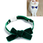 Coleira Ajustável para Animais de Estimação com Laço de Veludo Acessórios para Gato, Cão e Coelho, S 17-30cm Laço, S 17-30cm Laço com Sino