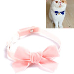 Coleira Ajustável para Animais de Estimação com Laço de Veludo Acessórios para Gato, Cão e Coelho, S 17-30cm Laço, S 17-30cm Laço com Sino