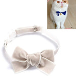 Coleira Ajustável para Animais de Estimação com Laço de Veludo Acessórios para Gato, Cão e Coelho, S 17-30cm Laço, S 17-30cm Laço com Sino