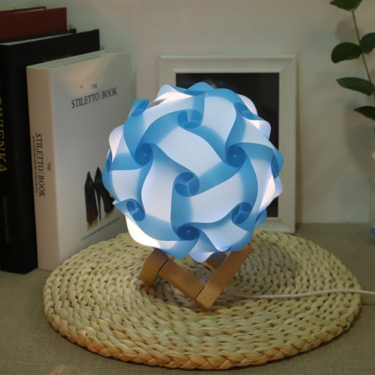 Luz Noturna Criativa para Quarto, Lâmpada Redonda Romântica USB para Decoração de Sala com Base de Madeira, Kit de Material DIY, Produto Acabado
