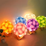 Luz Noturna Criativa para Quarto, Lâmpada Redonda Romântica USB para Decoração de Sala com Base de Madeira, Kit de Material DIY, Produto Acabado