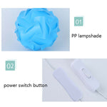 Luz Noturna Criativa para Quarto, Lâmpada Redonda Romântica USB para Decoração de Sala com Base de Madeira, Kit de Material DIY, Produto Acabado