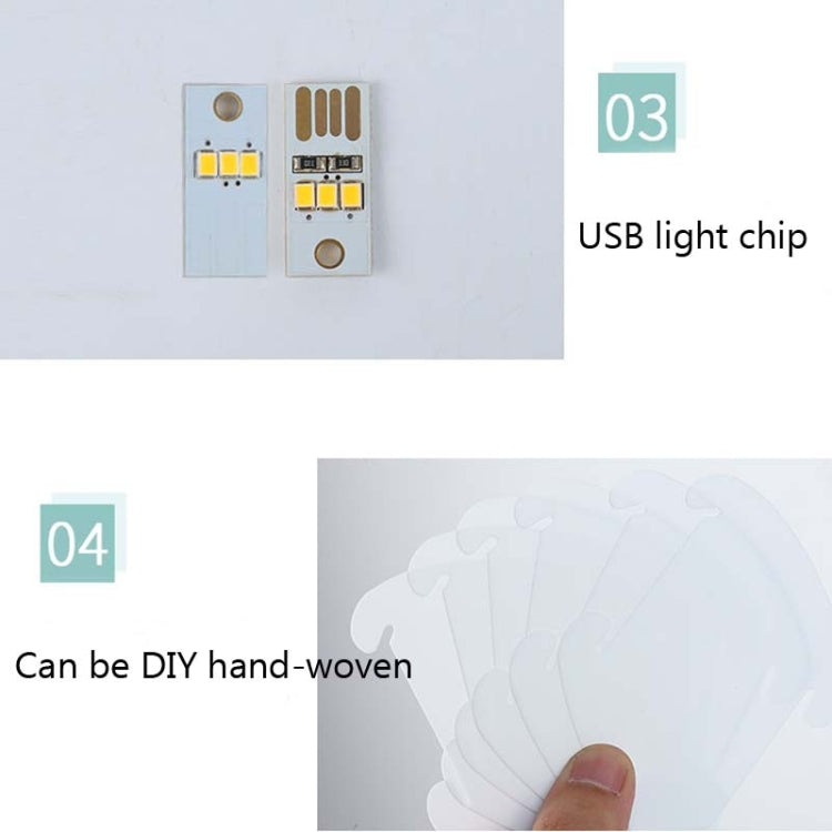 Luz Noturna Criativa para Quarto, Lâmpada Redonda Romântica USB para Decoração de Sala com Base de Madeira, Kit de Material DIY, Produto Acabado
