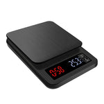 Balança de Café Manual para Uso Doméstico, Balança Inteligente USB com Temporizador, 3kg/0,1g, 5kg/0,1g, 10kg/1g