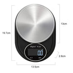Balança Electrónica de Cozinha de Alta Precisão em Aço Inoxidável para Joias, Com Borda 5kg/1g, Sem Borda 5kg/1g, Com Borda 3kg/0,1g, Sem Borda 3kg/0,1g, Com Borda 5kg/0,1g, Sem Borda 5kg/0,1g
