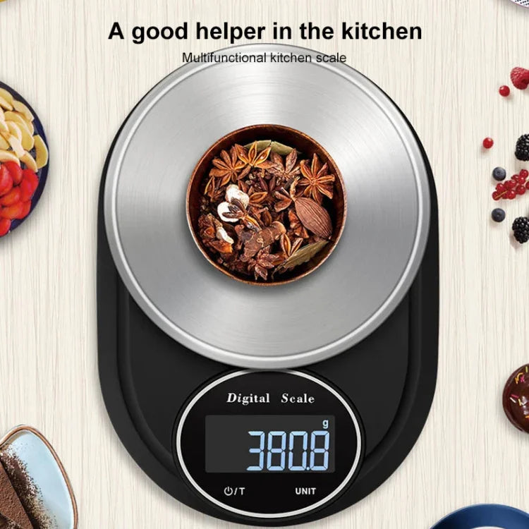 Balança Electrónica de Cozinha de Alta Precisão em Aço Inoxidável para Joias, Com Borda 5kg/1g, Sem Borda 5kg/1g, Com Borda 3kg/0,1g, Sem Borda 3kg/0,1g, Com Borda 5kg/0,1g, Sem Borda 5kg/0,1g