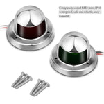 1 Par de Luzes de Navegação LED em Aço Inoxidável Vermelha e Verde para Sinalização de Vela para Barco Marinho Iate Luz de Aviso, DC 12V, 1 Par 12V