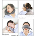 Travesseiro Portátil para Viagem de Negócios com Proteção para os Olhos
