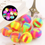 10 PCS Bola de Voleibol Luminescente, Bola Saltitante, Bola de Massagem com Apito e Espinhos, Entrega de Cor Aleatória, Diâmetro 6.5cm, Diâmetro 7.5cm