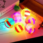 10 PCS Bola de Voleibol Luminescente, Bola Saltitante, Bola de Massagem com Apito e Espinhos, Entrega de Cor Aleatória, Diâmetro 6.5cm, Diâmetro 7.5cm